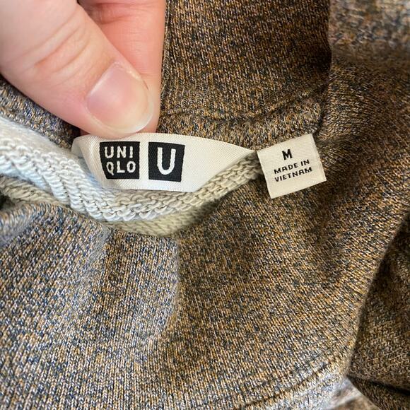Uniqlo U Men’s Heather Gray Size M Minimalist Mock Neck Pullover Sweatshirt - Picture 2 of 8